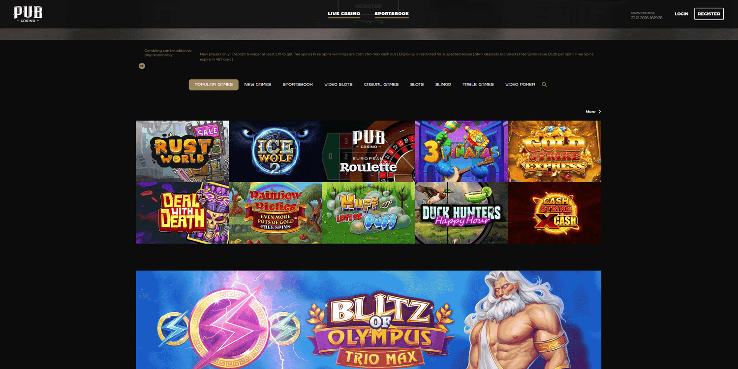 Pub Online Casino 